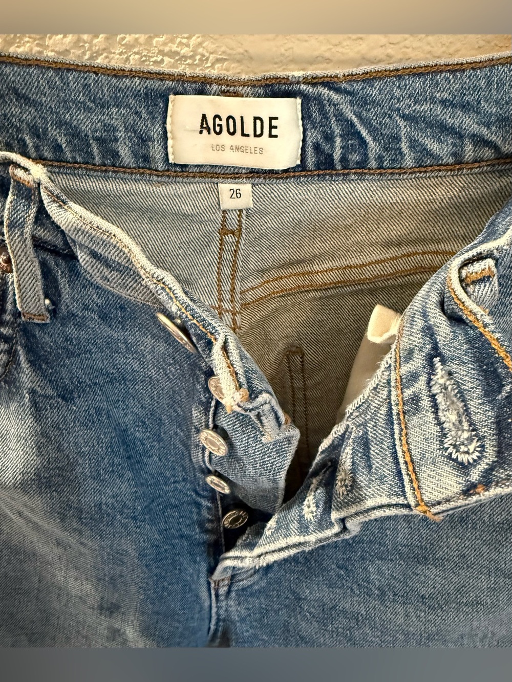 AGOLDE-- Riley Long High Rise Straight Jeans - Picture 6 of 6